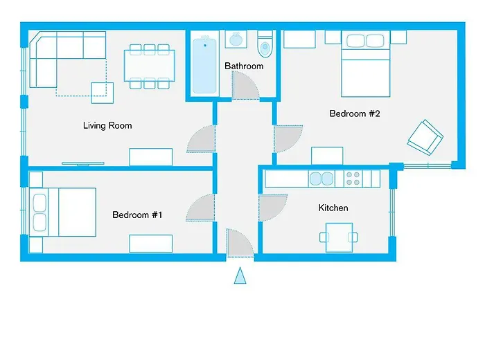 The Rheinsberger Mitte, 80m2, 2br & Living Room, Downtown Location, Sleeps 6