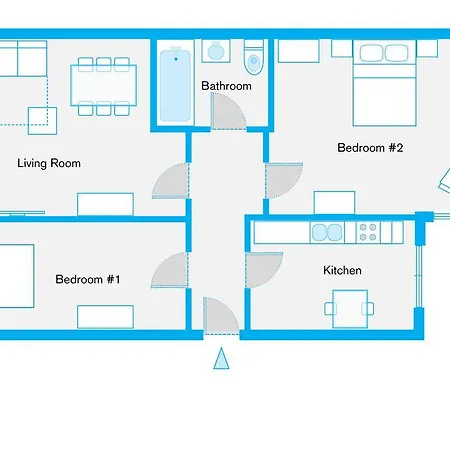 The Rheinsberger Mitte, 80m2, 2br & Living Room, Downtown Location, Sleeps 6